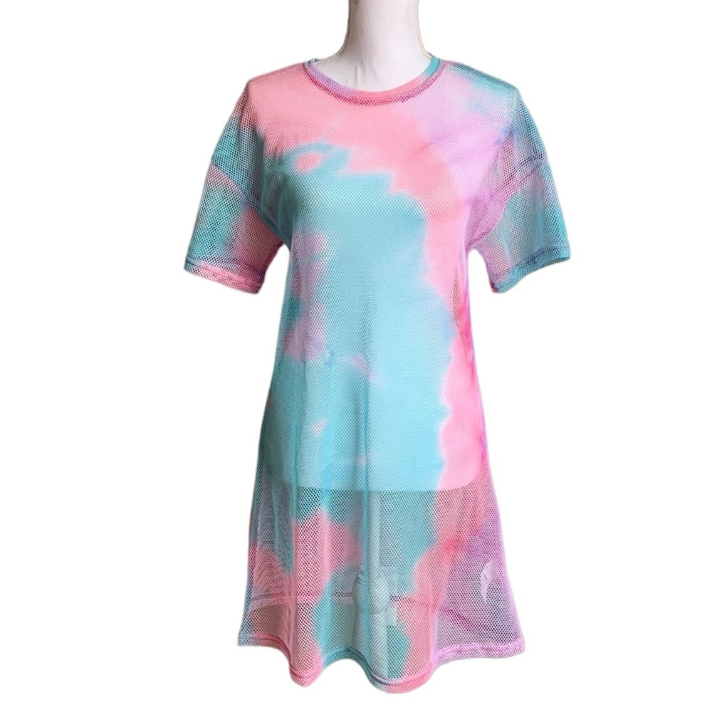 Make Me Chic Fishnet Tunic Cover Up Size Small